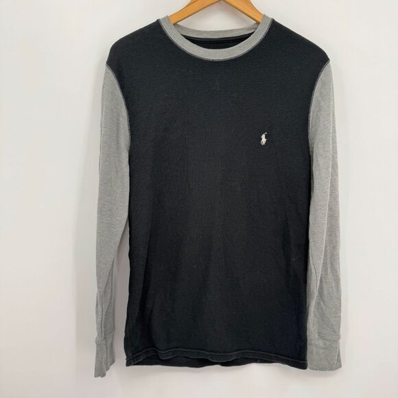 Polo Ralph‎ Lauren Mens Waffle Knit Thermal Shirt M Two Tone Casual Pony Preppy - Picture 3 of 7
